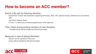 Acc credentials Event marketing