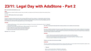 23/11: Legal Day with AdaStone - Part 2
 