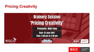 Pricing Creativity
 