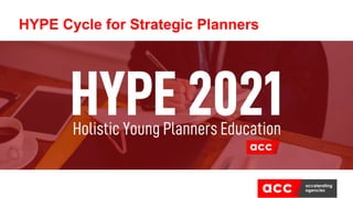 HYPE Cycle for Strategic Planners
 