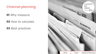 01 Why measure
02 How to calculate
03 Best practices
Channel planning
Why How Best practices
 