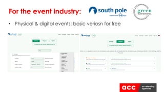 • Physical & digital events: basic veriosn for free
For the event industry:
 