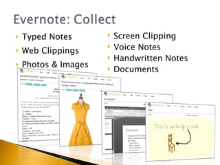 Typed Notes Web Clippings Photos & Images Screen Clipping Voice Notes Handwritten Notes Documents 