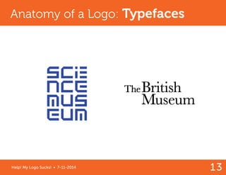 Help! My Logo Sucks! • 7-11-2014 13 
BAenfaotorem ayn odf A af tLeorg o: Typefaces 
 
