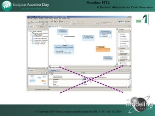 Acceleo MTL
                                                     A Standard Alternative for Code Generation




D:UsersJonathanObeotodoeclipse-con-2009videos01-papyrus-properties.htm


D:UsersJonathanObeotodoeclipse-con-2009videos02-papyrus-code.htm


D:UsersJonathanObeotodoeclipse-con-2009videos03-papyrus-config.htm


D:UsersJonathanObeotodoeclipse-con-2009videos04-eef-gen-templates.htm




© Copyright 2009 Obeo.; made available under the EPL v1.0 | July 10, 2009
 
