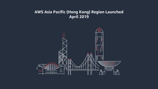 © 2019, Amazon Web Services, Inc. or its Affiliates. All rights reserved. Amazon Confidential and Trademark
AWS Asia Pacific (Hong Kong) Region Launched
April 2019
 