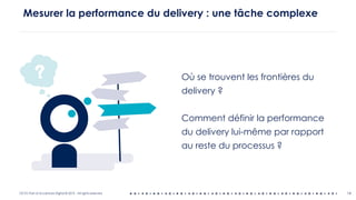 OCTO Part of Accenture Digital © 2019 - All rights reserved
Où se trouvent les frontières du
delivery ?
Comment définir la performance
du delivery lui-même par rapport
au reste du processus ?
14
Mesurer la performance du delivery : une tâche complexe
 