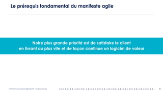 OCTO Part of Accenture Digital © 2019 - All rights reserved 30
Le prérequis fondamental du manifeste agile
Notre plus grande priorité est de satisfaire le client
en livrant au plus vite et de façon continue un logiciel de valeur
 