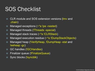 Accelerated .NET Memory Dump Analysis training public slides | PDF
