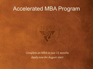 Accelerated MBA Program
 