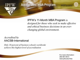 Accelerated MBA Program