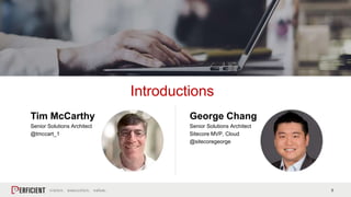 5
Tim McCarthy
Senior Solutions Architect
@tmccart_1
Introductions
George Chang
Senior Solutions Architect
Sitecore MVP, Cloud
@sitecoregeorge
 