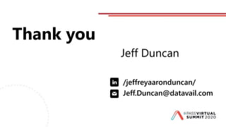 Thank you
Jeff Duncan
/jeffreyaaronduncan/
Jeff.Duncan@datavail.com
 