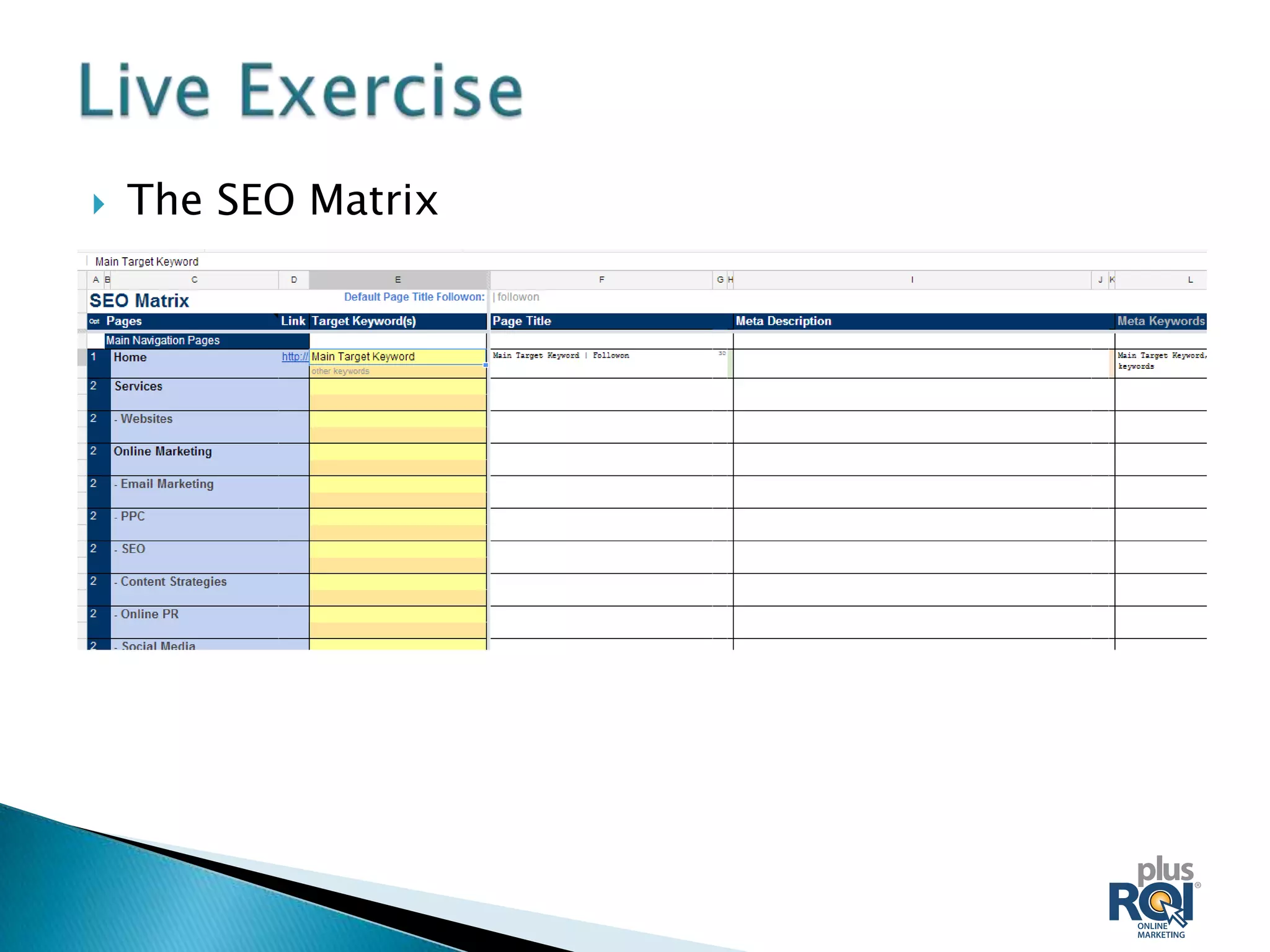    The SEO Matrix
 