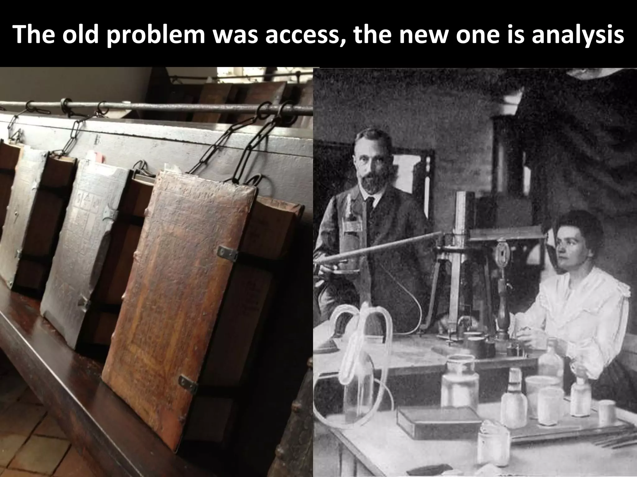 Copyright Third Nature, Inc.
The old problem was access, the new one is analysis
 