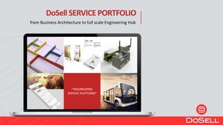 “ENGINEERING
SERVICE PLATFORM”
from Business Architecture to full scale Engineering Hub
DoSell SERVICE PORTFOLIO
 