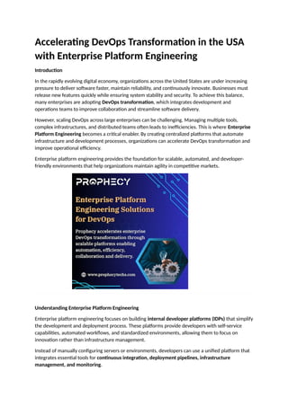 Accelerating DevOps Transformation in the USA with Enterprise Platform ...