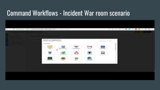 Command Workflows - Incident War room scenario
 