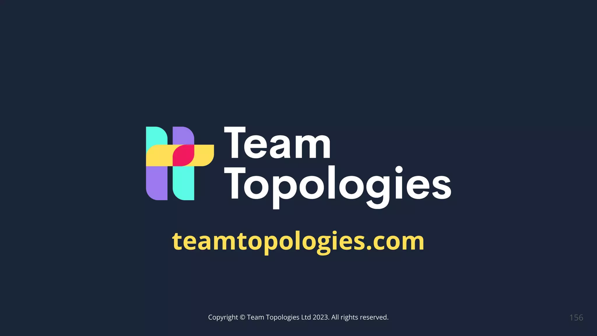 156
Copyright © Team Topologies Ltd 2023. All rights reserved.
teamtopologies.com
 