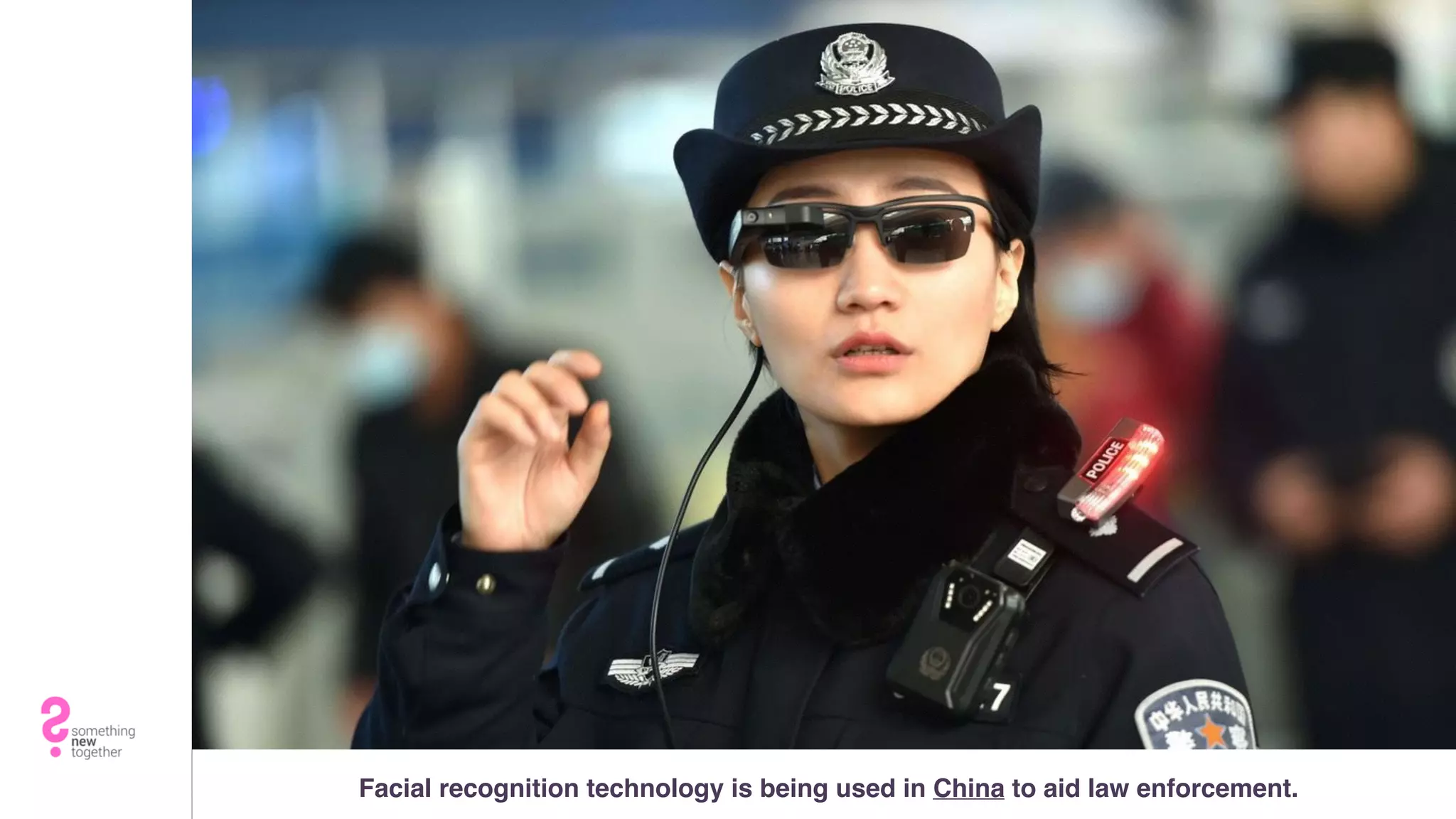 Facial recognition technology is being used in China to aid law enforcement.
 