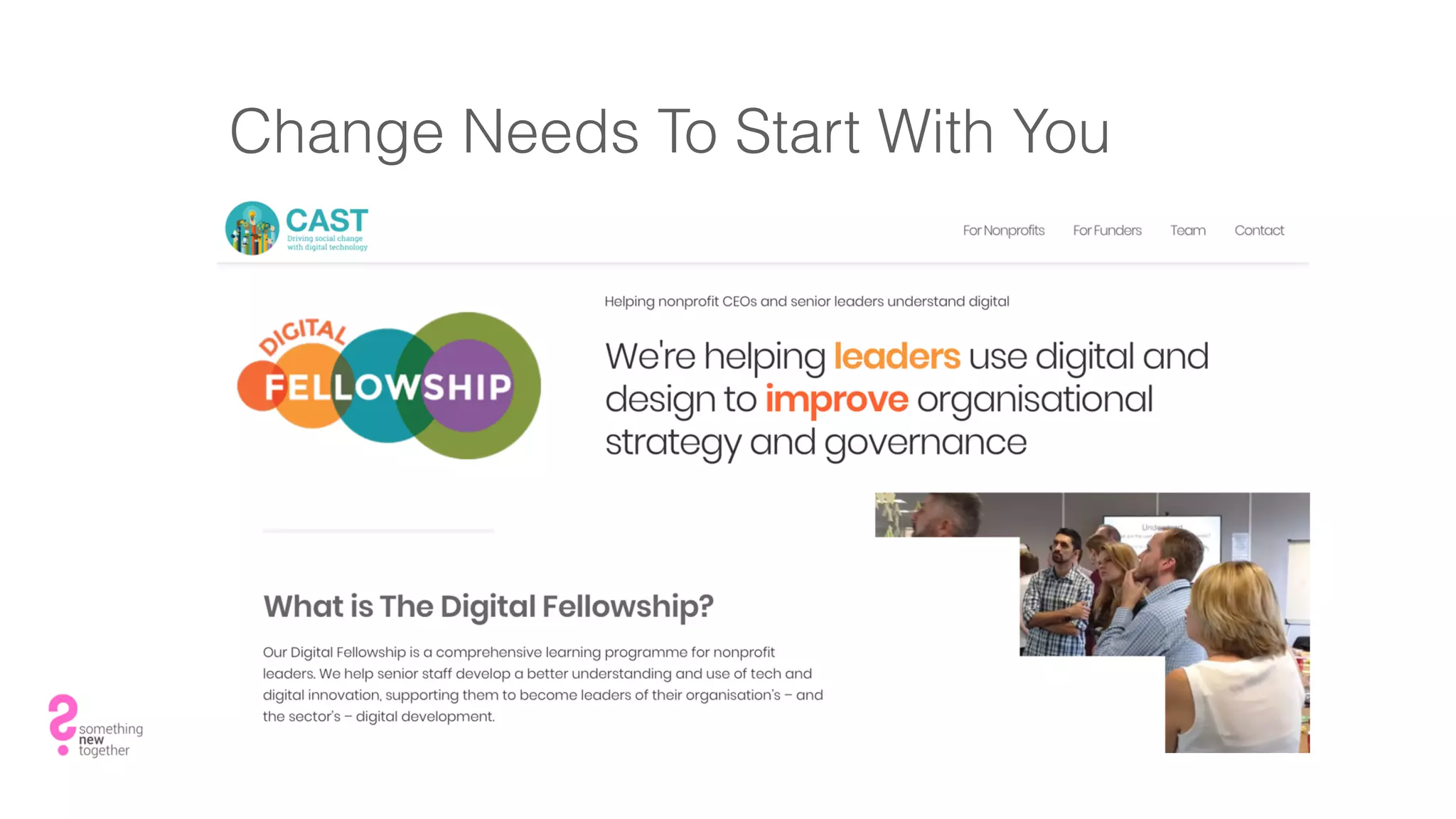 Change Needs To Start With You
 