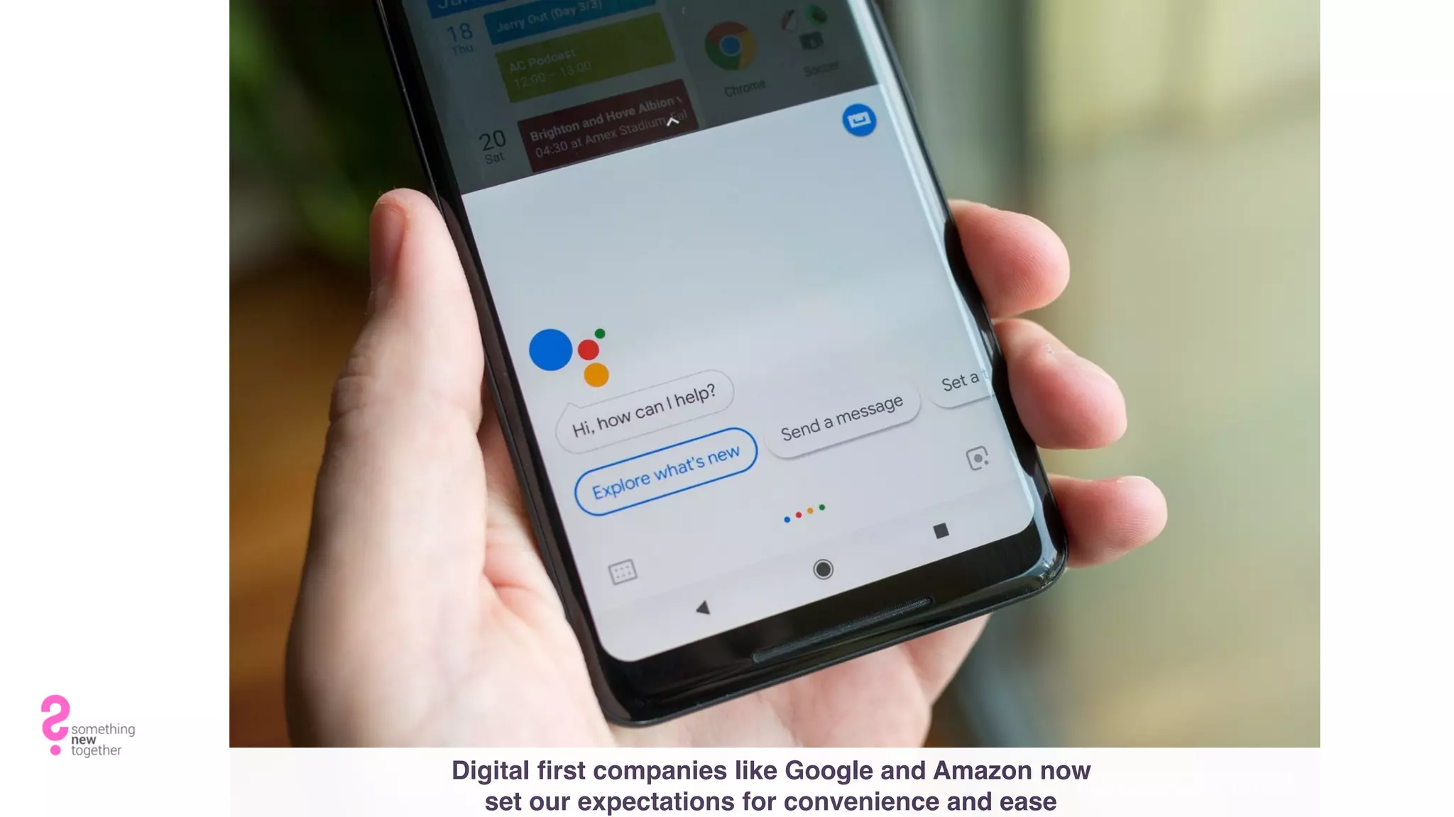 Digital ﬁrst companies like Google and Amazon now
set our expectations for convenience and ease
 