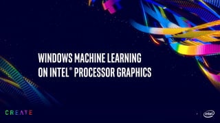 WindowsMachinelearning
onIntel®ProcessorGraphics
9
 