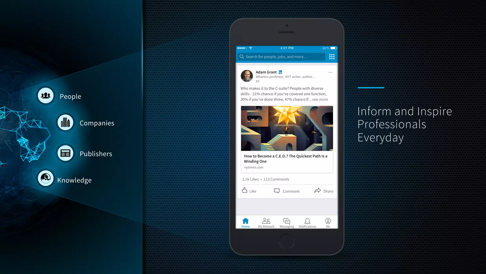 People
Publishers
Knowledge
Companies
Inform and Inspire
Professionals
Everyday
 