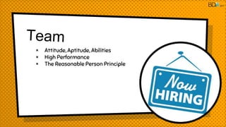 × Attitude, Aptitude, Abilities
× High Performance
× The Reasonable Person Principle
2017