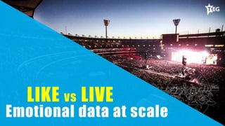 27
5LIKE vs LIVE
Emotional data at scale
 