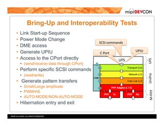 Unpro Pattern MIPI DevCon 2016: Accelerating UFS and MIPI UniPro Interoperability ...