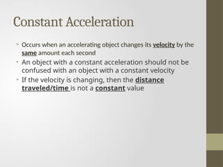 Comprehensive Guide to Understanding Acceleration and Motion Graphs | PPTX