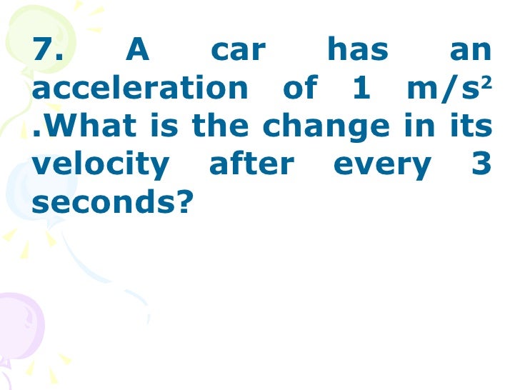 acceleration kinematic