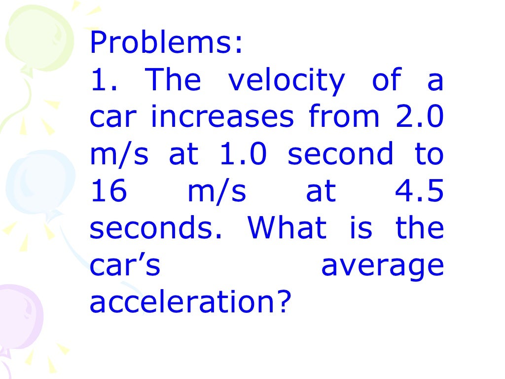 Acceleration and kinematic equations