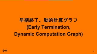 37
早期終了、動的計算グラフ
(Early Termination,
Dynamic Computation Graph)
 