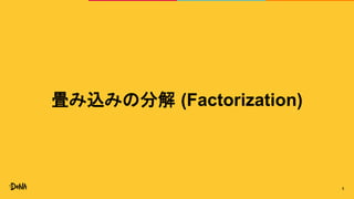 5
畳み込みの分解 (Factorization)
 