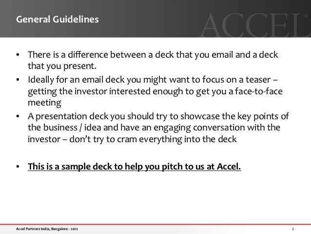 accel partners india sample startup pitch deck