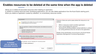 © 2022 NTT DATA INTRAMART CORPORATION
Enables resources to be deleted at the same time when the app is deleted
14
functional
enhancement
Accel Studio
Allows you to delete all associated resources when deleting an application.
In addition to creating resources when developing applications, you can also delete applications from the Accel Studio starting point.
When you delete an application created by validation, no unnecessary resources remain.
However, there are some cases where the resource is not
deleted.
• When a resource is tied to another application
• If you cannot delete the resource:
(Example)The IM-BloomMaker content definition is utilized
by routing definitions that are not tied to the application.
Details of this specification can be found in the Accel Studio
Application Management Functional Specification.
If checked,
you can delete the
associated resource.
Accel Studio Application Management Functional Specification
https://document.intra-mart.jp/library/accel_studio/public/accel_studio_specification/index.html
 