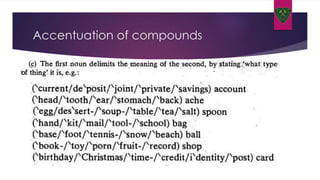 Accentuation of compounds
 