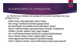 Accentuation of compounds
 