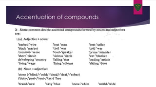 Accentuation of compounds
 