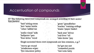 Accentuation of compounds
 