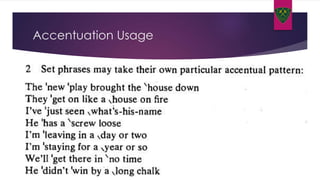 Accentuation Usage
 