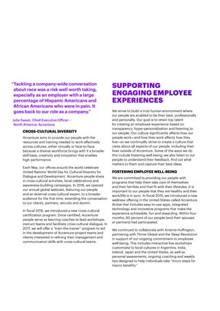 SUPPORTING
ENGAGING EMPLOYEE
EXPERIENCES
We strive to build a truly human environment where
our people are enabled to be t...
