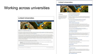 Working across universities
 
