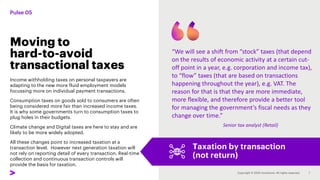 Income withholding taxes on personal taxpayers are
adapting to the new more fluid employment models
focussing more on indi...