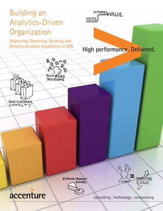Building an
Analytics-Driven
Organization
Organizing, Governing, Sourcing and
Growing Analytics Capabilities in CPG

 