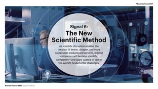 Signal 6:
The New
Scientific Method
As scientific disruption enables the
creation of better, cheaper, and more
sustainable...