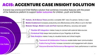 ACIS: ACCENTURE CASE INSIGHT SOLUTION
A brand new end-to-end Child Welfare solution that combines innovative features with...