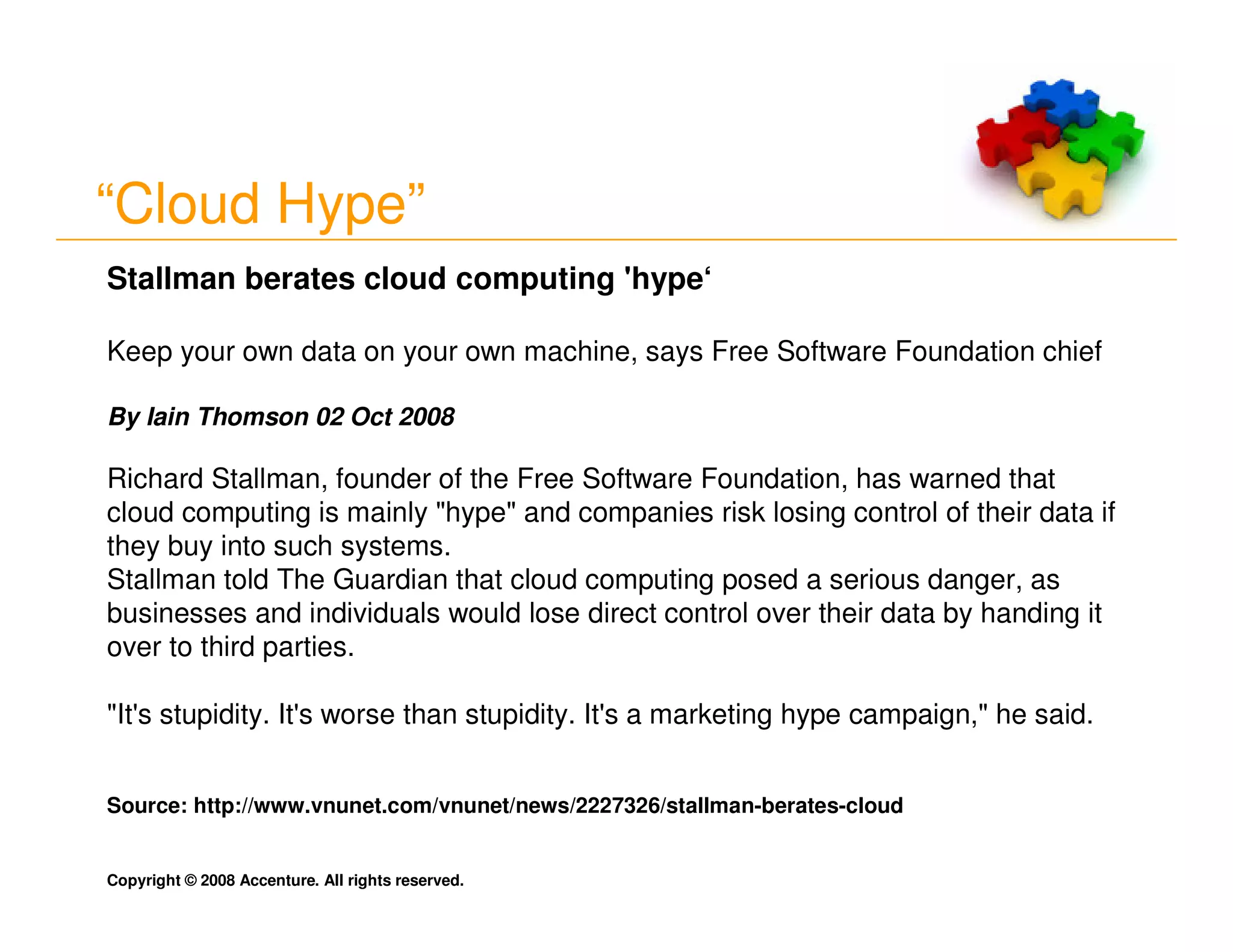 Accenture Computing In A Cloud